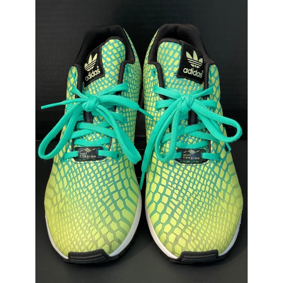 Adidas ZX Flux Xeno 'Frozen Yellow' Glow-in-the-Dark Sneakers – Men’s Size 8.5 - Picture 1 of 5